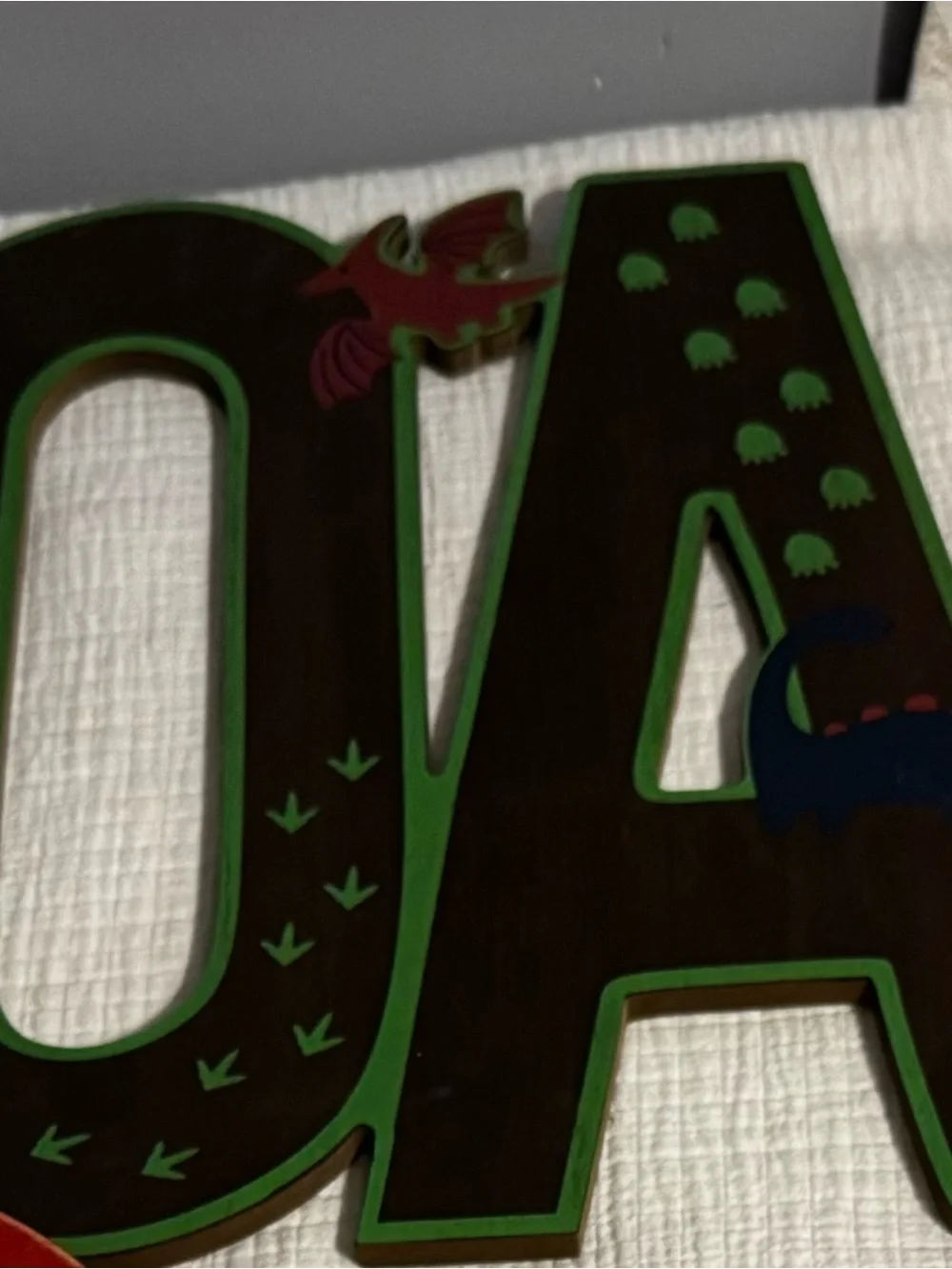Hobby Lobby Big Wooden Colorful “ROAR” 24” Long Wall Decor Dinosaur Themed